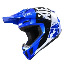 KENNY RACING ШОЛОМ CROSS/ENDURO МОДЕЛЬ PERFORMANCE MIPS CANDY BLUE КОЛІР NIEBIESKI/CZARNY/BIALY РОЗМІР XXL ( 63 - 64 CM )