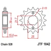 JT ЗІРОЧКА ПЕРІД 2128 16 KYMCO 250 MXU\/KXR\/KXU '02-15' 300 MAXXER '05-16' (212816JT) (LANC. 520) - зображення 1