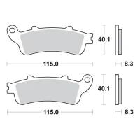 SBS КОЛОДКИ ДИСКОВІ ТОРМОЗНІ KH261 / KH281 STREET EXCEL SINTER КОЛІР ЗОЛОТИЙ ПІДХОДИТЬ DO: HONDA CBR1000RR, GL1800, VFR800 ПЕРІД