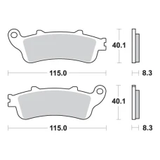 SBS КОЛОДКИ ДИСКОВІ ТОРМОЗНІ KH261 / KH281 STREET EXCEL SINTER КОЛІР ЗОЛОТИЙ ПІДХОДИТЬ DO: HONDA CBR1000RR, GL1800, VFR800 ПЕРІД