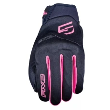 FIVE GLOVES РУКАВИЦІ TEKSTYLNE GLOBE EVO WOMAN DAMSKIE КОЛІР CZARNY/ROZOWY FLUO РОЗМІР 10 (L)