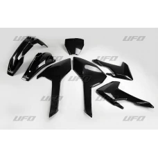 UFO КОМПЛЕКТ ПЛАСТІКОВ HUSQVARNA TC/FC 125/250/300/350/450 '16-'18 (Z WYJATKIEM TC 250 '16) КОЛІР ЧОРНИЙ  (HU616E001)