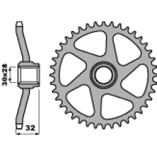 ЗАДНЯ ЗІРКА PBR 3555 40 F APRILIA 50 AF 1 88-93 (LANC. 415)