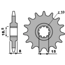 ПЕРЕДНЯ ЗІРКА PBR CHT 599M 12 18NC APRILIA 50 (LANC. 420)