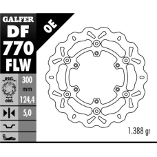 GALFER ДИСК ТОРМОЗНИЙ ПЕРІД KTM 950/990 ADVENTURE '02-'11, LC4 620/640/660/690 (300X124,4X5) WAVE