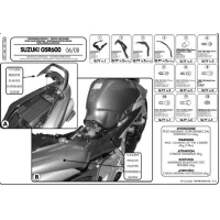 KAPPA СТЕЛАЖ БАГАЖНИКА ЦЕНТРАЛЬНОГО SUZUKI GSR 600 (06-11) ( Z ПЛИТА MONOLOCK )