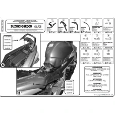 KAPPA СТЕЛАЖ БАГАЖНИКА ЦЕНТРАЛЬНОГО SUZUKI GSR 600 (06-11) ( Z ПЛИТА MONOLOCK )