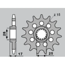 ПЕРЕДНЯ ЗІРКА SUNSTAR CHT 2249 15 DUCATI PANIGALE 1199/1299 '12-'16 (JTF749.15) (LANC.525) (224915)