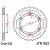 ЗАДНЯ ЗІРКА JR 804 47 SUZUKI DR 800 BIG '94' (80447JT) (LANC.525) - зображення 1