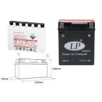LANDPORT АКУМУЛЯТОР YTX7L-BS 12V 6AH 113X70X130 (GTX7LBS) BEZOBSLUGOWY - ELEKTROLIT OSOBNO (6) UE2019/1148