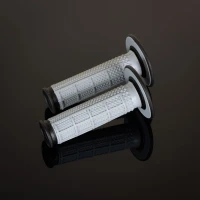 RENTHAL ПЕРЕМИКАЧІ MX DUAL COMPOUND TAPERED HALF WAFFLE, DWUSKLADNIKOWE, КОЛІР СІРИЙ/ЧОРНИЙ