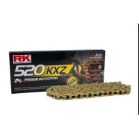 RK ЛАНЦЮГ ПРИВІДНИЙ (MOTOCROSS) GB520KXZ-120 ЗАСТІБКА (CL) W КОМПЛЕКТІ КОЛІР ЗОЛОТИЙ