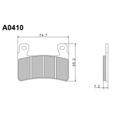 NISSIN 2024/10 КОЛОДКИ ДИСКОВІ ТОРМОЗНІ KH265 / KH296 ПРЕМІУМ-КЛАС SEMI-METALLIC (SPIEK METALICZNY) (ECE R90) (MADE IN JAPAN)