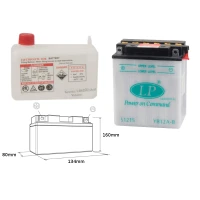 LANDPORT АКУМУЛЯТОР YB12A-B 12V 12AH 134X80X160 OBSLUGOWY - ELEKTROLIT OSOBNO (4) UE2019/1148