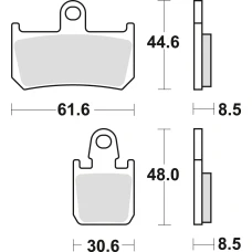TRW LUCAS КОЛОДКИ ДИСКОВІ ТОРМОЗНІ KH442/4 SINTER STREET YAMAHA R1 06-14, MT-01 05-12, XV 1700 09-16, ПЕРІД