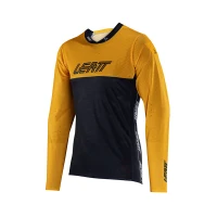 LEATT (НОВИНКА 2024) СОРОЧКА ROWEROWA MTB GRAVITY 4.0 JERSEY GOLD КОЛІР ZLOTY/CZARNY РОЗМІР L