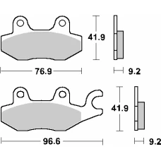 SBS КОЛОДКИ ДИСКОВІ ТОРМОЗНІ KH197 STREET CERAMIC DAELIM SV 125 '11-'15, HONDA NS-1 75 '92-'00, KEEWAY ВАНТАЖНИЙ 100 '06-'10, KYMCO AGILITY 125/200 '14-'17, BW 125/150 '99-'06, DINK 125 '96-'09, DINK 200 '04-'12, GRAND DINK 150 '02-'11, PEOPLE 250 '03- КО