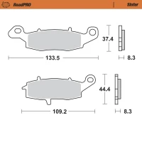 MOTO-MASTER BRAKEPADS ROADPRO SINTER ПЕРІД