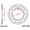 JT ЗІРОЧКА ЗАД 4357 43 HONDA CB 600 HORNET '07-'13, CBR 600F '97-'98, '11-'14, CBF 600 '04-'07 (435743JT) (LANC. 525) - зображення 1