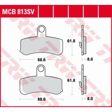 TRW LUCAS КОЛОДКИ ДИСКОВІ ТОРМОЗНІ KH457 SINTER STREET HARLEY-DAVIDSON 1584 / 1690 / 1750 / 1800 08-17, ПЕРІД