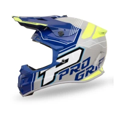 PROGRIP 2024/06 ШОЛОМ CROSS PG3080 ADVENTURE КОЛІР СИНІЙ СІРИЙ ЖОВТИЙ FLUO РОЗМІР XL (3080-401) ( УПРАВЛІННЯ ECE 22R06 )