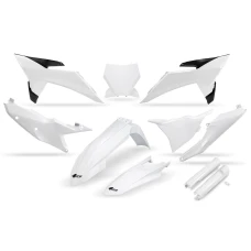 UFO 2024/11 КОМПЛЕКТ ПЛАСТІКОВ (ПОВНИЙ KIT) Z OSLONAMI ТЕЛЕСКОПІЧНИЙ (АМОРТИЗАТОРІВ) KTM SX 125 / 150 / 250 / 300 '25, SXF (SX-F) 250 / 350 / 450 '25 КОЛІР БІЛИЙ