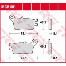 TRW LUCAS ZF КОЛОДКИ ДИСКОВІ ТОРМОЗНІ KH153 ORGANIC HONDA CRM 250R '89-'90 ЗАД