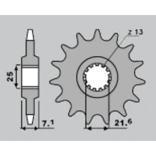 ПЕРЕДНЯ ЗІРКА JR CHT 585 16 (57816JT) YAMAHA XTZ 750 '89-'98, KAWASAKI ZX6R '07-'08