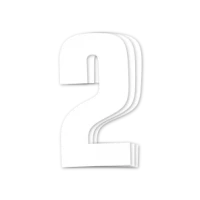 BLACKBIRD RACE НОМЕРИ БІЛА - PACK OF 3 CM.16X7,5CM #2