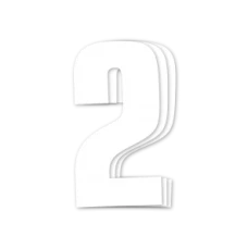 BLACKBIRD RACE НОМЕРИ БІЛА - PACK OF 3 CM.16X7,5CM #2