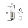 HELLA ЛАМПОЧКА T4W 12 4W BA9S (POSTOJOWKA - СВІТЛО POSTOJOWE - POZYCYJNE) - 10 ШТУК - зображення 3