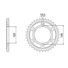CHT ЗІРОЧКА ЗАД 498 39 SUZUKI GSXR 1300 99-07 (A4150499400)