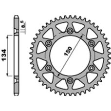 ЗАДНЯ ЗІРКА PBR 489 53 C45 KAWASAKI KX/KXF 125/250 '84-'20, KDX 200/220/250 '84-'06 (JTR489.53) (LANC. 520)