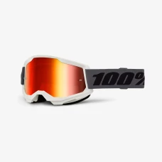100 ПРОЦЕНТ ОКУЛЯРИ STRATA 2 GREY - RED MIRROR LENS - КОЛІР SZARY/BIALY - СКЛО ЧЕРВОНА ЗЕРКАЛО