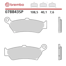 BREMBO 2026/06 КОЛОДКИ ДИСКОВІ ТОРМОЗНІ KH781 ROAD SINTER SP (SPIEK METALICZNY) (ECE R90) BMW R 1300 GS / ADV / R / RS / RT '23-'26