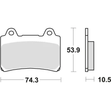 TRW LUCAS КОЛОДКИ ДИСКОВІ ТОРМОЗНІ KH123 SINTER STREET YAMAHA SRX 600 88-95, FZ 750 89-94, XV 750 92-94, TDM 850 91-96, FJ 1200 88-97, XVZ 1300 86-01, XV 1600 99-04, ПЕРІД/ЗАД (АКЦІЯ)