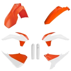 POLISPORT КОМПЛЕКТ ПЛАСТІКОВ (ПОВНИЙ KIT) KTM EXC/EXC-F '16 W КОМПЛЕКТІ КРИШКИ АМОТРТИЗАТОРІВ (8398600002) КОЛІР КОЛІР ПОМАРАНЧ CZARNO БІЛИЙ OEM