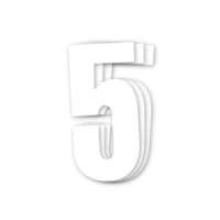 BLACKBIRD RACE НОМЕРИ БІЛА - PACK OF 3 CM.13X7 #5