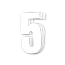 BLACKBIRD RACE НОМЕРИ БІЛА - PACK OF 3 CM.13X7 #5