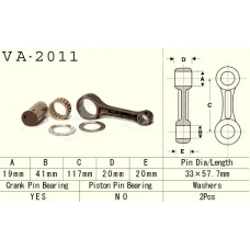 VESRAH ШАТУН YAMAHA YFM 400 (YFM400) BIG BEAR '99-'13 (VA2011) (MADE IN JAPAN)