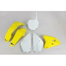 UFO КОМПЛЕКТ ПЛАСТІКОВ SUZUKI RM 85 '00-'21 RESTYLING КОЛІР OEM '00-'15 І '18-'20 (BIALY/ZOLTY) (SU405KE999)