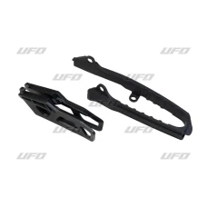 UFO КОМПЛЕКТ КРІПЛЕННЯ (SU04944001) + НАПРАВЛЯЮЧА (SU04945001) SUZUKI RMZ 250 19-23, RMZ 450 '18-23 КОЛІР ЧОРНИЙ
