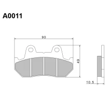 NISSIN 2024/10 КОЛОДКИ ДИСКОВІ ТОРМОЗНІ KH69 ПРЕМІУМ-КЛАС SEMI-METALLIC (SPIEK METALICZNY) (ECE R90) (MADE IN JAPAN)