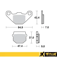 PROX ПЕРІД ТОРМОЗНИЙ ПІДКЛАДКА KX80 '88-96 + RM80 '86-95