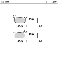 MOTO-MASTER BRAKEPADS KTM FRONT+ЗАДНЬОЇ: 50CC, ЗАДНЬОЇ: 65CC 2004-2008