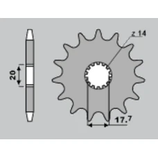 ПЕРЕДНЯ ЗІРКА JR CHT 577 15 (55815JT) YAMAHA YZ 80/85, DT 125R, TDR 125