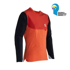 LEATT (НОВИНКА 2024) СОРОЧКА ROWEROWA MTB ALLMTN 5.0 JERSEY GLOW КОЛІР ОРАНЖЕВИЙ/ЧОРНИЙ РОЗМІР M