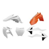POLISPORT КОМПЛЕКТ ПЛАСТІКОВ KTM SX 65 '16-'23 НАБІР МІСТИТЬ ЗАХИСТ ФІЛЬТРА ПОВІТРЯ (AIRBOX) КОЛІР БІЛИЙ КОЛІР ПОМАРАНЧ (OEM)