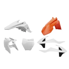 POLISPORT КОМПЛЕКТ ПЛАСТІКОВ KTM SX 65 '16-'23 НАБІР МІСТИТЬ ЗАХИСТ ФІЛЬТРА ПОВІТРЯ (AIRBOX) КОЛІР БІЛИЙ КОЛІР ПОМАРАНЧ (OEM)