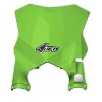 UFO TABLICA NA НОМЕР СТАРТОВИЙ KAWASAKI KXF 250 17-19, KXF 450 16-19 КОЛІР ЗЕЛЕНИЙ (STADIUM Z OSLONAMI АМОРТИЗАТОРІВ)